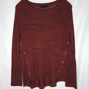 Sweet Wanderer Women's Large Long Sleeve Sweater with Button Detail